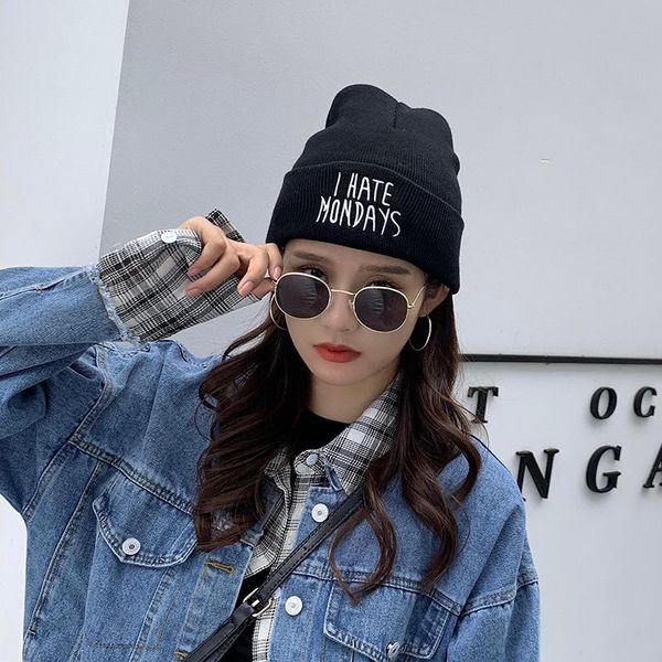 

winter hat for women beanie hat with fleece lining men lady knitted winter cap for female girl red black white pink grey, Blue;gray