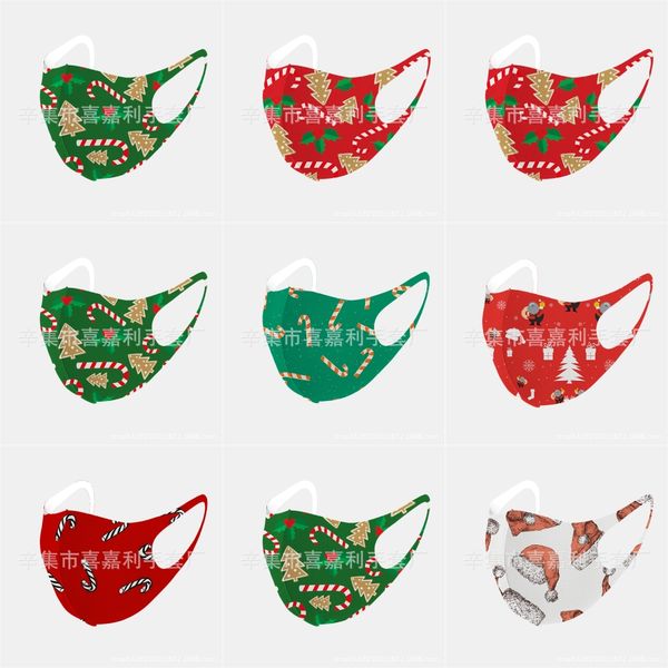 

kids printed face christmas mask anti-dust chilen protective face for spring summer thin breathable washable shippin hh9-2997#845123143666, Black