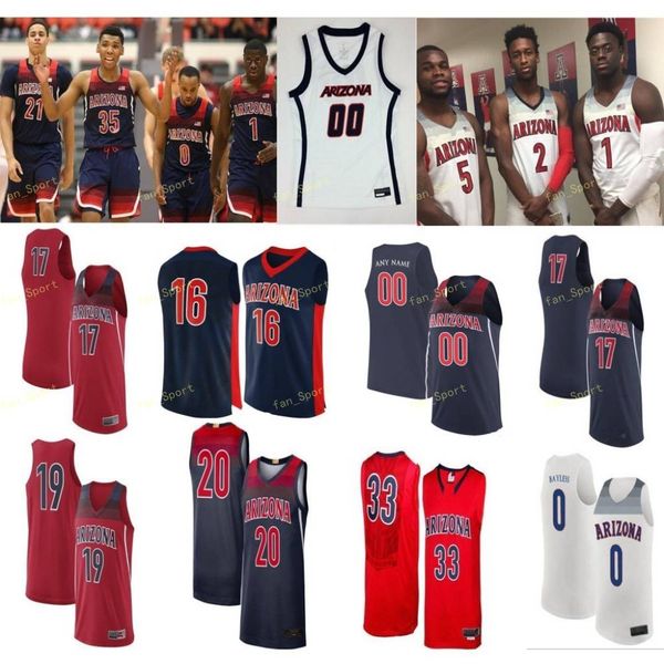 

arizona wildcats college basketball jersey 0 josh green 1 nico mannion 10 bibby jemarl baker jr 11 ira lee 12 justin coleman custom stitched, Black