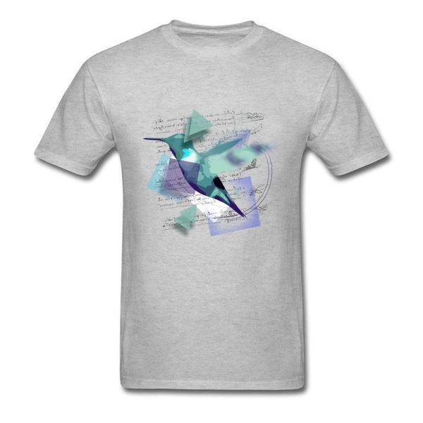 

письмо геометрическая hummingbird серый мультфильм птица печати с коротким рукавом xxxl взрослых новизна art design tops спорт толстовка с к