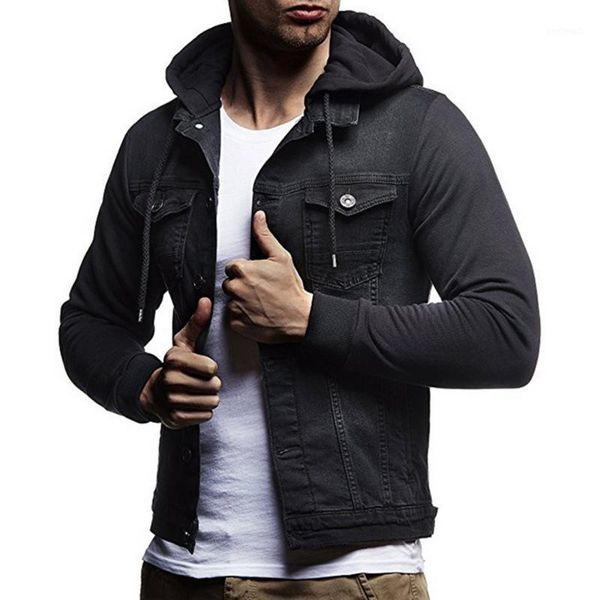 

men's jackets fashion vintage hoodies jeans jacket coat men 2021 est brand windbreaker streetwear coats casual design mens slim denim 1, Black;brown