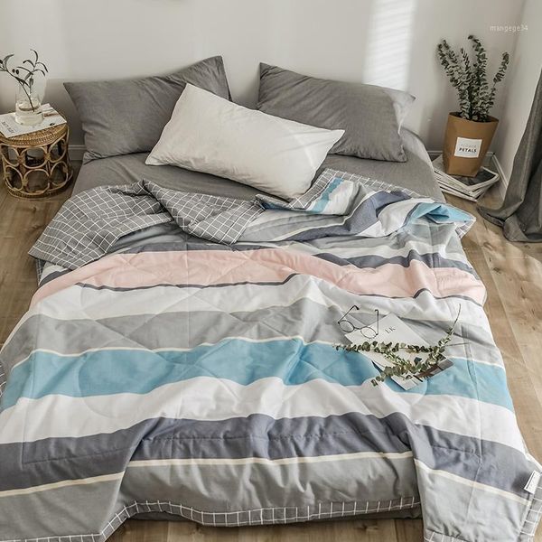 

new niobomo stripe print bedspread summer quilt blanket comforter bed cover quilting home textiles suitable for children adult1