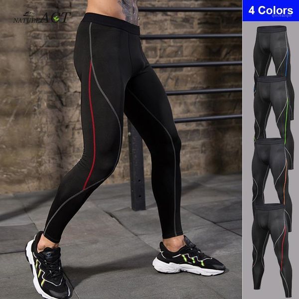 

running pants men compression quick-drying stretch tights sport leggings gym training high-elastic sweatpants jogging sportswear1, Black;blue
