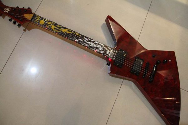 

wholesale guitars china electric guitar kl model with led lights in natural 111229