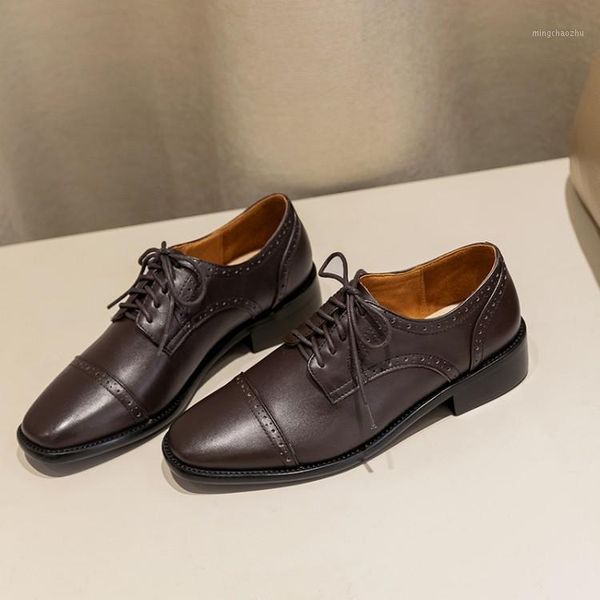 

dress shoes mljuese 2021 women pumps autumn spring soft cow leather lace up black color square toe lady party wedding1