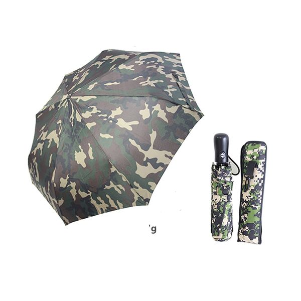 3 cores Camuflagem Automático Guarda-chuvas Portátil Multifuncional Alta Qualidade Ao Ar Livre Parasol UV Proteção Dobrável Guarda-chuva RRF13790