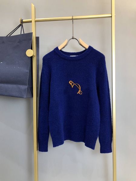 

20fw autumn winter sweater letter pin embroidery sweatshirt crewneck knitting pullover high street men women fashion hoodies zdll1008, Black;brown