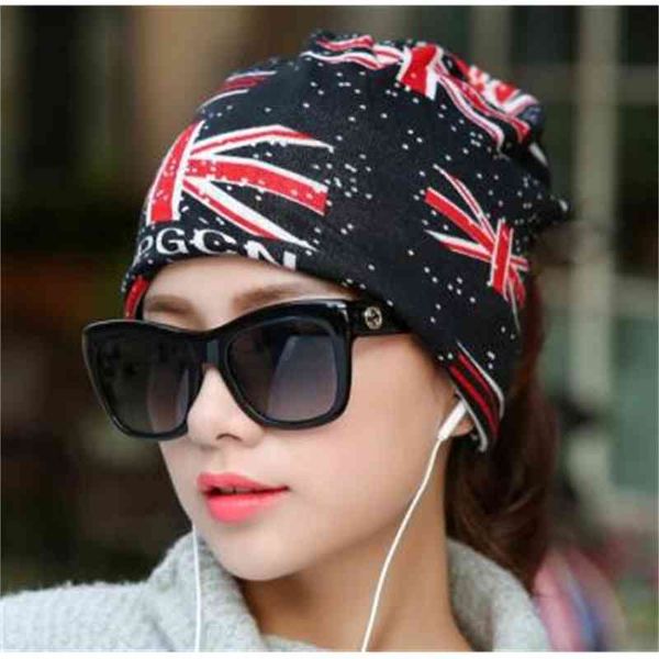 Chapéus Caps Headscarf Dual-Propósito Bib Chapéu de Quimioterapia Masculina e Mulheres Pilha Mês Pilha Inverno de Inverno Palavra National Flag