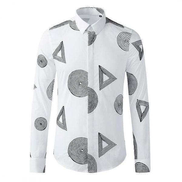 

geometric embroidery mens shirts luxury long sleeve cotton casual male shirts fashion slim fit party mens dress 3xl, White;black