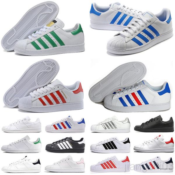 

with box stan smith superstars mens womens casual shoes tripler black oreo laser golden platform fashion sports sneakers flat trainers ng8j