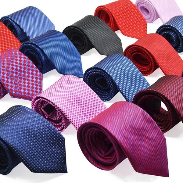 

factory exclusive 57" long mens skinny ties black polyester silk plaids stripes dots jacquard 7.5cm necktie neck tie party, Black;gray
