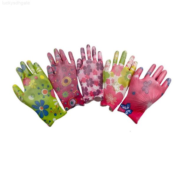 

factoryajdyresistant floral wear women gardening hands protection waterproof durable anti-static non-slip pu working glo