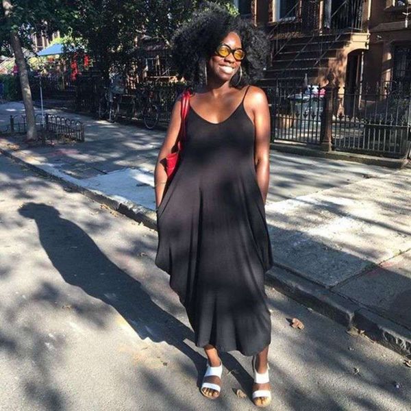 

solid color versatile hip hop r6003 street style sling dress, Black;gray