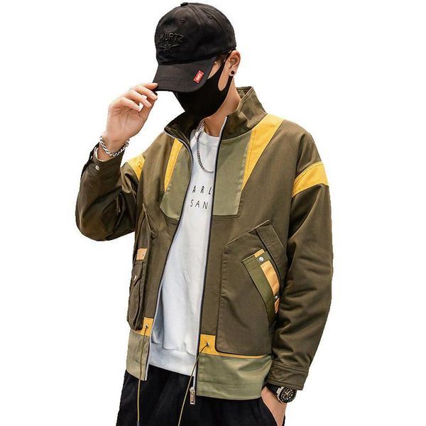 

casual england style new 2020 spring autumn jacket men brand clothes plus asian size m-3xl bomber jacket windbreaker, Black;brown