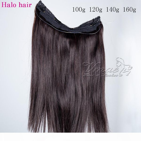 

vmae brazilian natural black 100g 120g 140g 160g 12 to 26 inch no glue straight halo flip in virgin human hair extensions