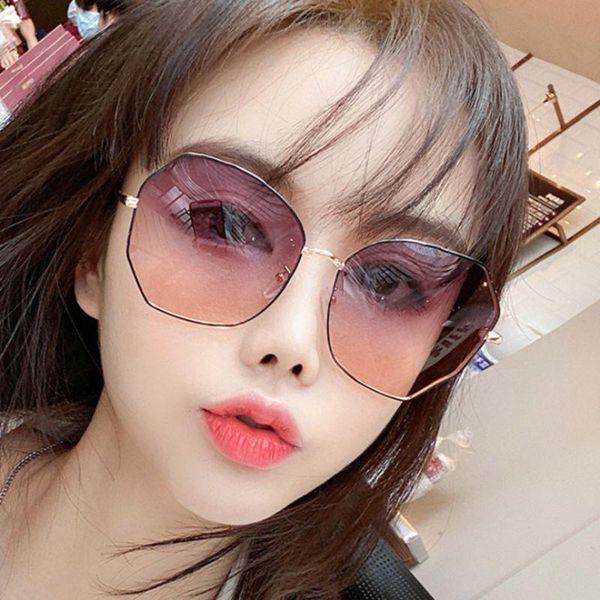 

lens sun designer women male clear glasses sunglasses frame polygon metal new brand oversized eyewear shades for luxury dfhox