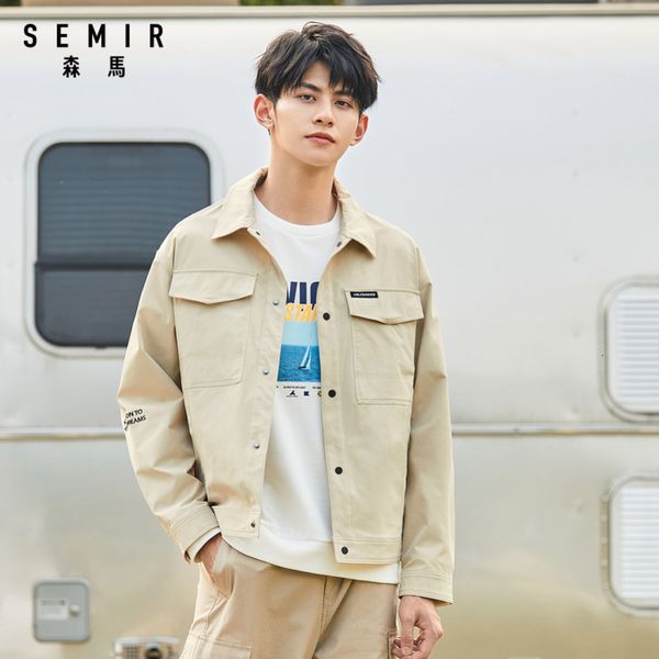 

semir men 2020 summer new fashion turn-down collar lapel trend short jacket for man