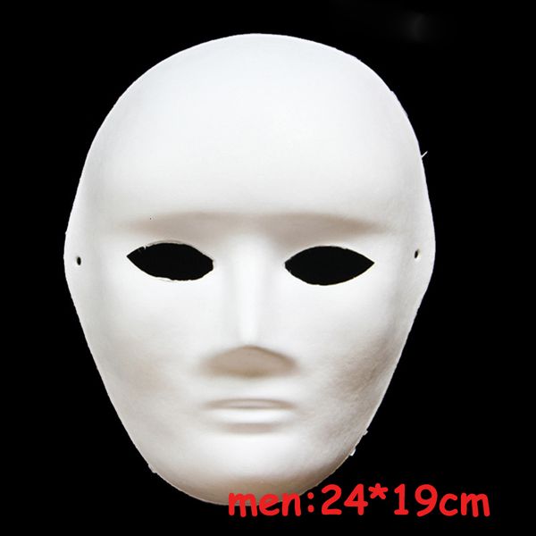 

diy masks for adults full hand-painted halloween face pulp plaster covered paper mache blank wholesale men wom