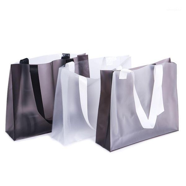 

50pcs/lot fashion pvc bag with handle translucent waterproof shopping bag storage 30cmx8cmx25cm1
