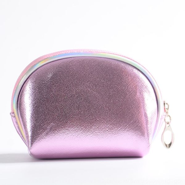 

xq2af new clutch mini fashion portable waterproof storage storage bagcosmetic bag bagshell laser semicircle cosmetic bag z2cxn
