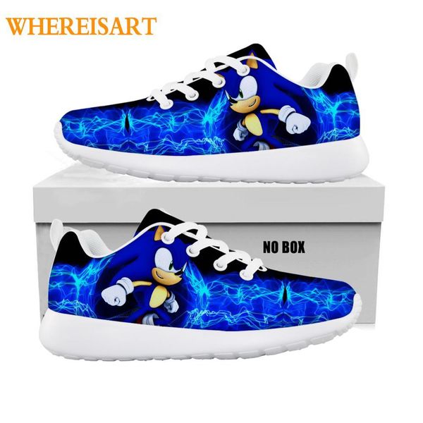 

fashion children ' shoes sneakers kids casual flats breath lace -up shoes for children boys girl pretty sonic the hedgehog 201113, Black;grey
