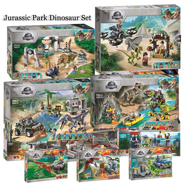 

world building bricks blocks dinosaurs park new figures jurassic tyrannosaurus rex i-rex kids toy christmas gifts