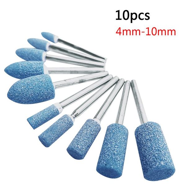 

10 шт. / установлен абразивный камень для дремуля ротационные инструменты шлифовальные каменные колесные головки дремель инструменты acc wmt