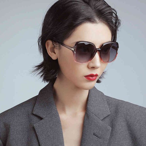 

sunglasses 2021 fashion polarized ladies 7295 large frame trend, White;black