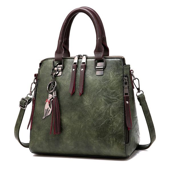 

pu leather ladies fashion handbags women messenger bags totes tassel designer crossbody shoulder bag hand bag