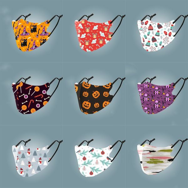 

cartoon pattern solid black face mask cute print half face mouth masks outdoor cycling mask#823