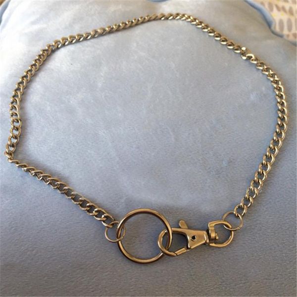 

модные choker цепь femme простые для 2020 круга ожерелье collier girlfriend женщины выреза подвеска ожерелья панк подарок ювелирного tsetons, Golden;silver