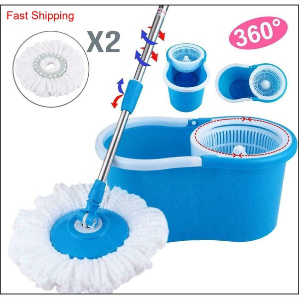 

360rotating head easy magic floor mop bucket 2x head microfib qylrhx wphome