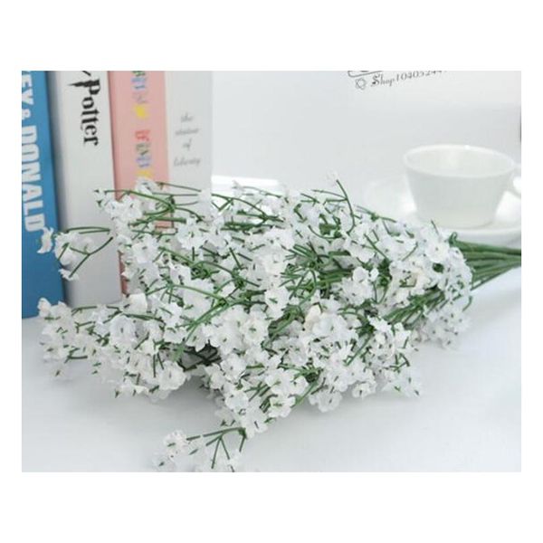 

elegant artificial babysbreath flowers artificial white gypsophila fake silk flower plant home wedding party home dec jllvzz sinabag