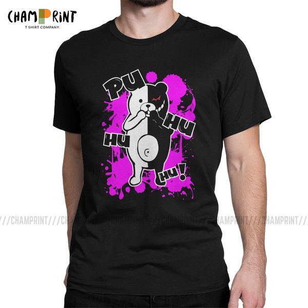 

monokuma danganronpa men's t shirts vintage tee shirt short sleeve crewneck t-shirts pure summer clothes sport hooded sweatshirt hoodie