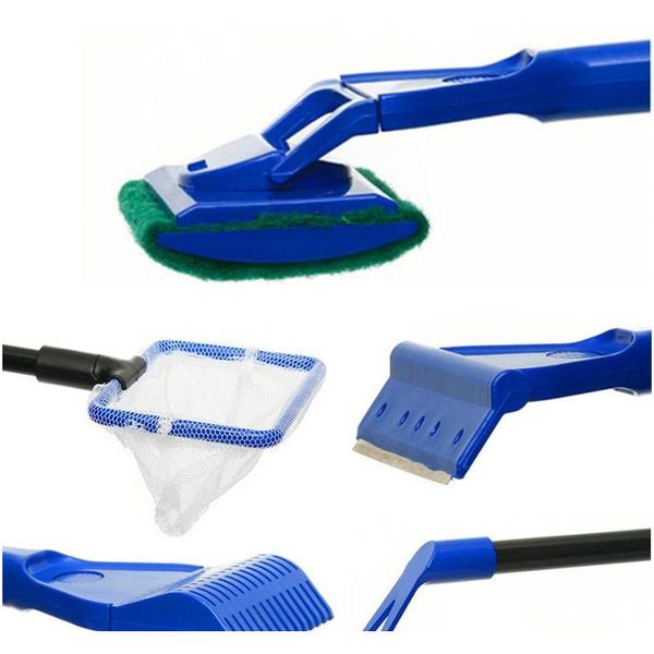 

set of 5pcs aquarium algae fish tank glass scrubber cleaner tools water pump gravel cleaning set yz5pf