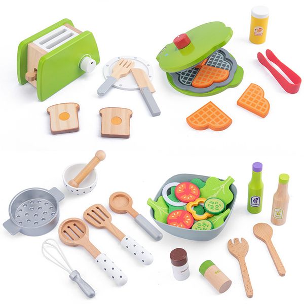 

wooden kitchen toys pretend play kids kitchen set cutting magnetic fruit vegetable miniature food girls toys educational toys 1019