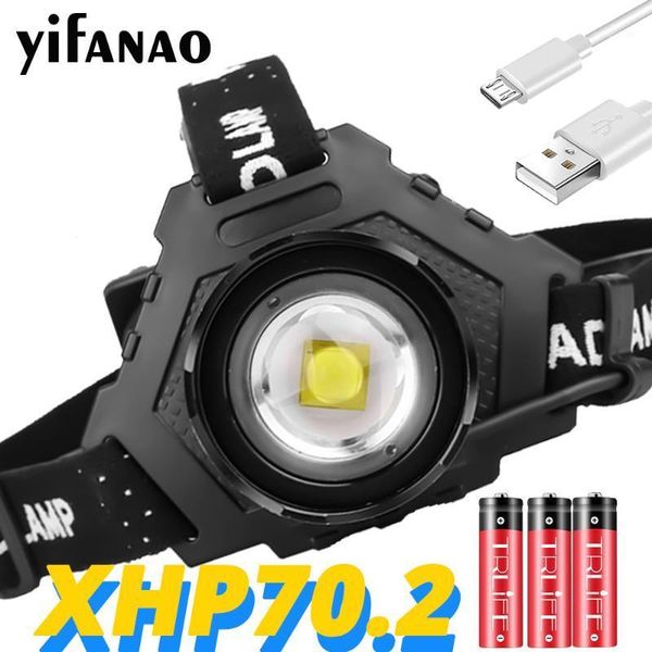 

super bright headlight xhp90 led headlamp waterproof usb rechargeable xhp70 xhp50 lanterna power bank 18650 head lamp torch1