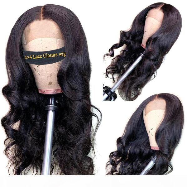 

human hair wigs lace front human hair wigs 4*4 lace closure wig brazilian body wave wig for black women fairgreat lace frontal wig, Black;brown
