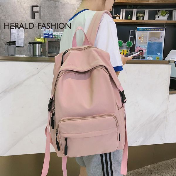 

2020 casual oxford backpack women black waterproof nylon school bags for teenage girls fashion travel tote packbag yxlbze