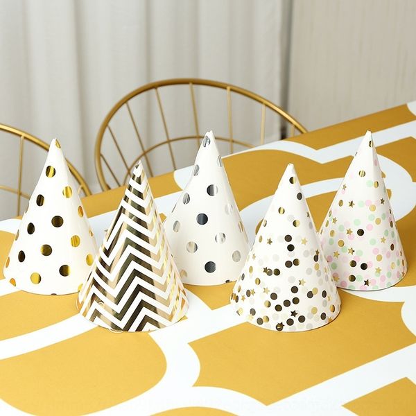 

a7lb6 children's foldable silver gilding star dot paper party supplies children's foldable silver gilding star dot hat hat party s