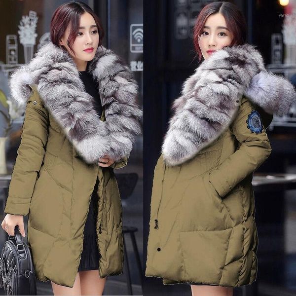 

new 2019 winter women fur coat luxury long fur coat real collar lapel overcoat thick warm jacket female mink1, Black