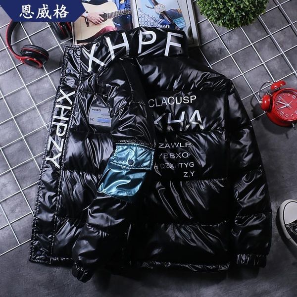 

glv6 famous warm down street mens parkas jacket outerwear women down jackets jacket men warm jackets men thickness winter fashi, Black