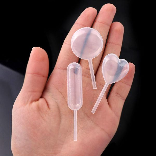 

50шт лот сердца 4 мл пластиковые пипетки одноразовые безопасные пластиковые глазные капельницы для силиконовой формы uv эпоксидная смола рем, Black