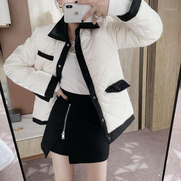 

small air impact design cotton clothing 2020 single breasted winter clothes women jackets coat1, Black