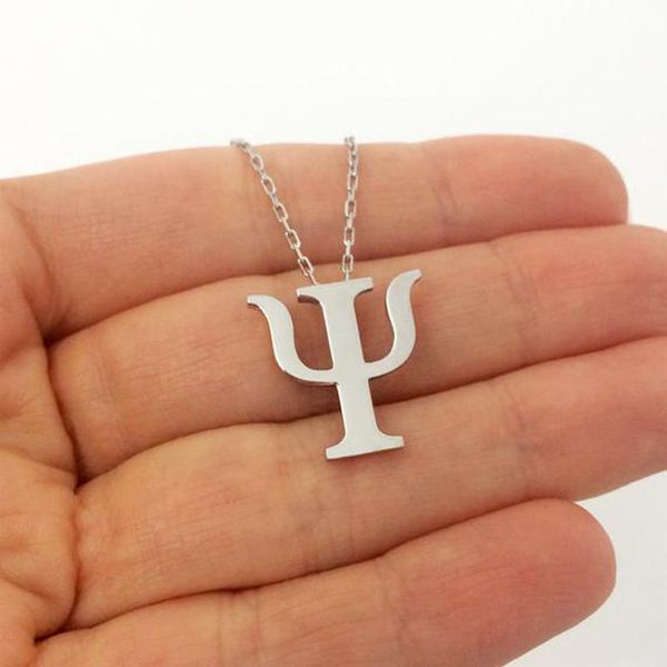 

pendant necklaces ufine psi symbol fashion greek letter shape necklace cooper n2146, Silver
