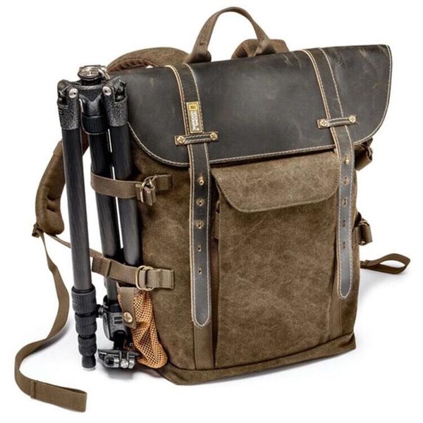 National Geographic Africa Collection NG A5290 A5280 Laptop-Rucksack SLR-Kameratasche Canvas Lederbezug Fototasche 201118