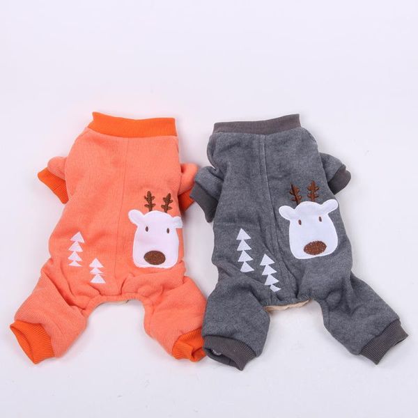 

dog apparel knited cat warm jumpsuit hoodie elk design pet puppy coat jacket winter clothes for dogs cats small medium
