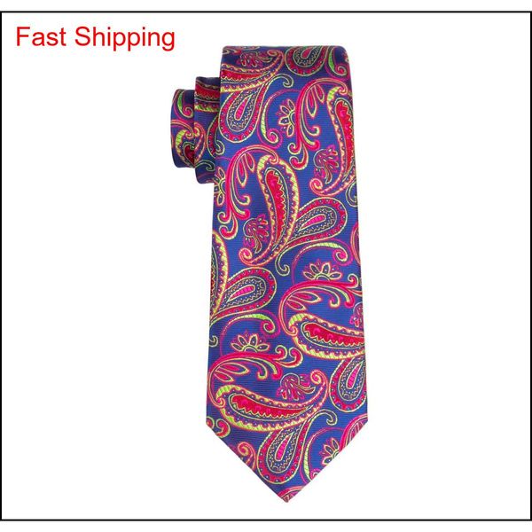 

wholesale tie blue and red ties for men business tie handkercheif cufflinks gift set for weddin qylknq homes2007, Black;blue