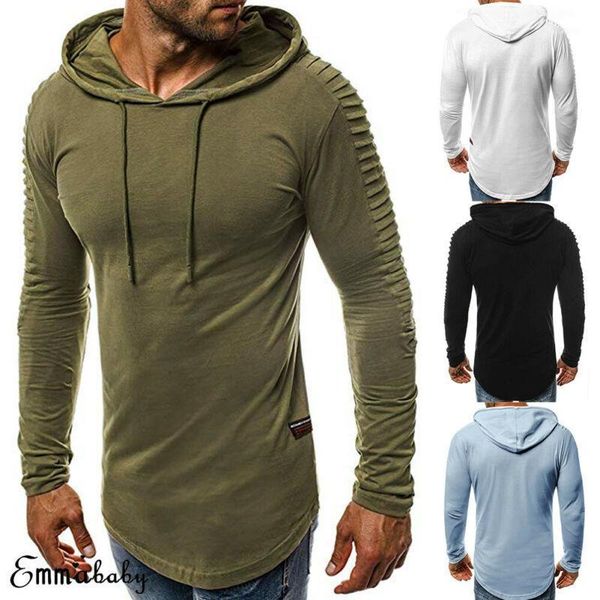 

men hoodie sweatshirt gym jacket hooded zip up pullover jumper coat outwear uk1, Black