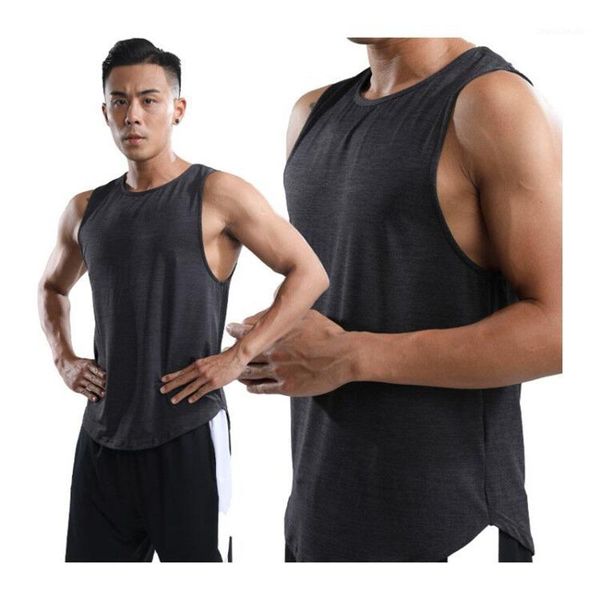 

running jerseys mens polyester vest 2021 quick dry sleeves traning sports bicycle cycling tank man breathable, Black;blue